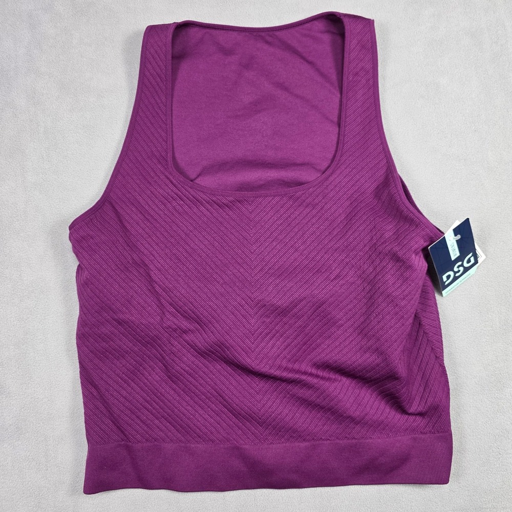 DSG Tank Womens XXL Deep Burgundy Momentum Seamless Crop‎ Tank Burgundy